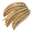 BOUCHERON ‘PALMETTE’ 18K YELLOW GOLD, PLATINUM AND DIAMOND RING AND BROOCH, 1950s - 1960s