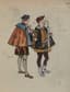 ALEXANDRE BENOIS (1870-1960)
Costume design for Le Petit Orchestre for Ida Rubinstein’s ballet Diane de Poitiers at Grand Opera in Paris in 1934