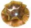 LOUIS COMFORT TIFFANY (1848-1933)
Iridescent stretch glass ruffled bowl with matching plate