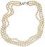THREE-STRAND CULTURED PEARL NECKLACE WITH 18K WHITE GOLD CLASP