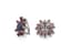 PAIR OF ‘FLOWERS’18K WHITE GOLD, SAPPHIRE AND TOURMALINE EARRINGS