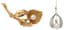 SET OF AN 18K GOLD BROOCH AND PENDANT