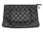 CHANEL
O CASE CLUTCH BLACK LEATHER AND GOLD TONED HARDWARE