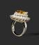 PLATINUM FANCY DEEP BROWN-YELLOW DIAMOND AND DIAMOND RING (GIA CERTIFICATE)