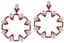 ETHO MARIA HAUTE JOAILLERIE
'DIAMONDS IN RED' 18K WHITE GOLD DIAMOND AND RED CERAMIC EARRINGS