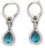 18K WHITE GOLD, DIAMOND AND ZIRCON PENDANT EARRINGS