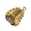 PENDENTIF VINTAGE EN OR JAUNE 18K ET CALCEDOINE BLEUE