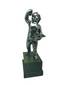 Russian silver  gurine of a boy with grapes on a stone base Master's mark ‘AЛ’ and silver hallmark ‘84’