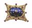 YELLOW GOLD BROOCH WITH RUBIES