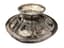 ENGLISH SILVER FRUIT BOWL WITH HANDLE AND FLORAL ORNAMENTS
England, London, circa 1829