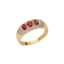 14K YELLOW GOLD, DIAMOND AND RUBY RING