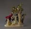 MEISSEN FIGURE GROUP OF A PAIR UNDER A TREE, KNOB PERIOD 1860 - 1924