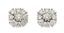 PAIRE DE PUCES D’OREILLES EN OR GRIS 18K ET DIAMANTS