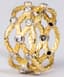 BUCCELATTI ‘CREPE DE CHINE’ 18K YELLOW AND WHITE GOLD, DIAMOND RING