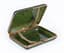 GOLD AND NEPHRITE CIGARETTE CASE. LID
decorated with a Russian DOUBLE-HEADED EAGLE