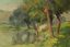 HENRI ROIDOT (1877-1960)
Paysage avec vache s'abreuvant