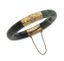 14K GOLD JADE BANGLE BRACELET, 1950-70S