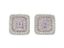 BOUCLES D'OREILLES À CLIP EN OR GRIS 18K DIAMANTS ET SAPHIRS ROSES