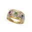 18K YELLOW GOLD AND COLOURED GEMSTONES RING