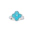 VAN CLEEF AND ARPELS VINTAGE ALHAMBRA
WHITE GOLD AND TURQUOISE AND DIAMOND RING