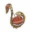 YELLOW GOLD SWAN BROOCH