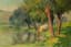 HENRI ROIDOT (1877-1960)
Paysage avec vache s’abreuvant