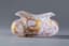 ART NOUVEAU STYLE RUFFLED RIM VASE WITH
GOLD DECORATION, EARLY 20TH CENTURY