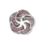 ‘FLOWER’ 18K WHITE GOLD, DIAMOND AND RUBY BROOCH – PENDANT