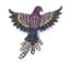 ‘BIRD OF HAPPINESS’ 18K WHITE AND BLACK GOLD, DIAMOND, RUBY AND SAPPHIRE PENDANT BROOCH