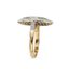 BAGUE ‘MARQUISE’ EN OR JAUNE ET GRIS 18K, DIAMANTS ET ÉMERAUDES