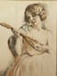 ISTVAN PRIHODA (1891-1965)
Young girl playing the lute