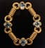 FARAONE 18K GOLD AND AQUA MARINE NECKLACE