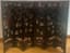 SIX-PANEL HARDWOOD SCREEN INLAID WITH HARDSTONES AND MOTHER-OF-PEARL, CHINA, EARLY 20TH CENTURY
