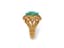 18K YELLOW GOLD AND TURQUOISE PEARLS COCKTAIL RING