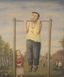 VLADIMIR LUBAROV (B. 1944)
Man doing a pull-up on a wooden bar