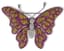 'BUTTERFLY' 18K WHITE AND BLACK GOLD, DIAMONDS, RUBIES, ROSE AND YELLOW SAPPHIRES BROOCH