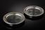 A Pair of Silver and Glass Coasters Signed Cartier Sterling (NY).