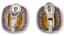 18K WHITE GOLD, DIAMOND, RUBY AND CITRINE CLIP EARRINGS
