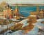 GEORGES LAPCHINE (1885-1950)
Snowy village church