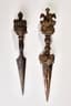 TWO BRONZE PHURBUS, TIBET, 19TH CENTURY