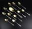 CUTLERY FOR ICE - CREAM by FABERGE
One large spoon and eleven small spoons for ice cream Silver, gilding Hallmarks: K. Faberge with the coat of arms, head ...