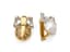 EAR CLIPS 18K WHITE GOLD, DIAMOND, MABE PEARL