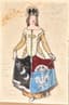 ALEXANDRE BENOIS (1870-1960)
Сostume design for a Court Lady for the ballet ‘Swan Lake’ by Pyotr Ilyich Tchaikovsky at Kirov State Academic Theatre of Opera and Ballet in Leningrad in 1945