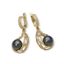 14K YELLOW GOLD AND TAHITI PEARL PENDANT EARRINGS