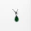 18K YELLOW GOLD PEAR EMERALD AND DIAMOND PENDANT