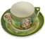 SOVIET PORCELAIN CUP AND SAUCER 'PASTORAL'
Dmitrovsky Porcelain Factory, Verbilki, circa 1920-30s