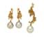 JEWELLERY THEATRE BY MAXIM VOZNESENSKY
18K YELLOW GOLD DIAMOND AND BAROQUE PEARL EARRINGS AND PENDANT