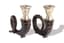 PAIR OF CHAPMAN CANDLESTICKS IN THE SHAPE OF ARIES' HORNS
Chapman Manufacturing Company, Inc, USA