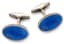 BELFIORE SILVER AND ENAMEL CUFFLINKS