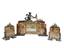 Georges Lavroff (1895-1991)
Art Deco Marble and Bronze Clock Garniture
circa 1930